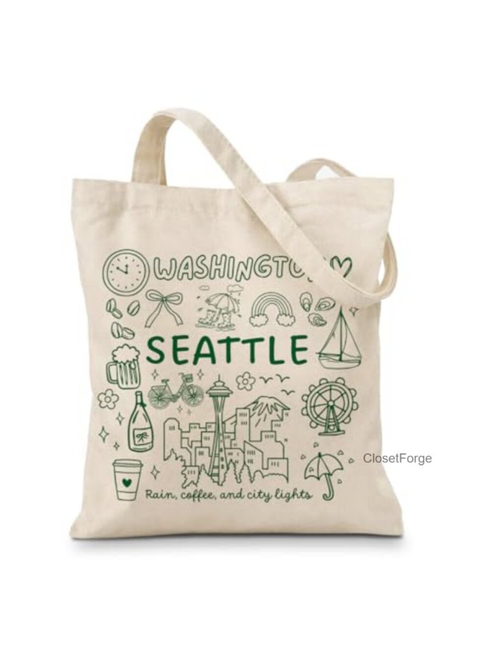 Canvas Tote Bag Natural Cotton Heavy Duty Travel Shopping Beach